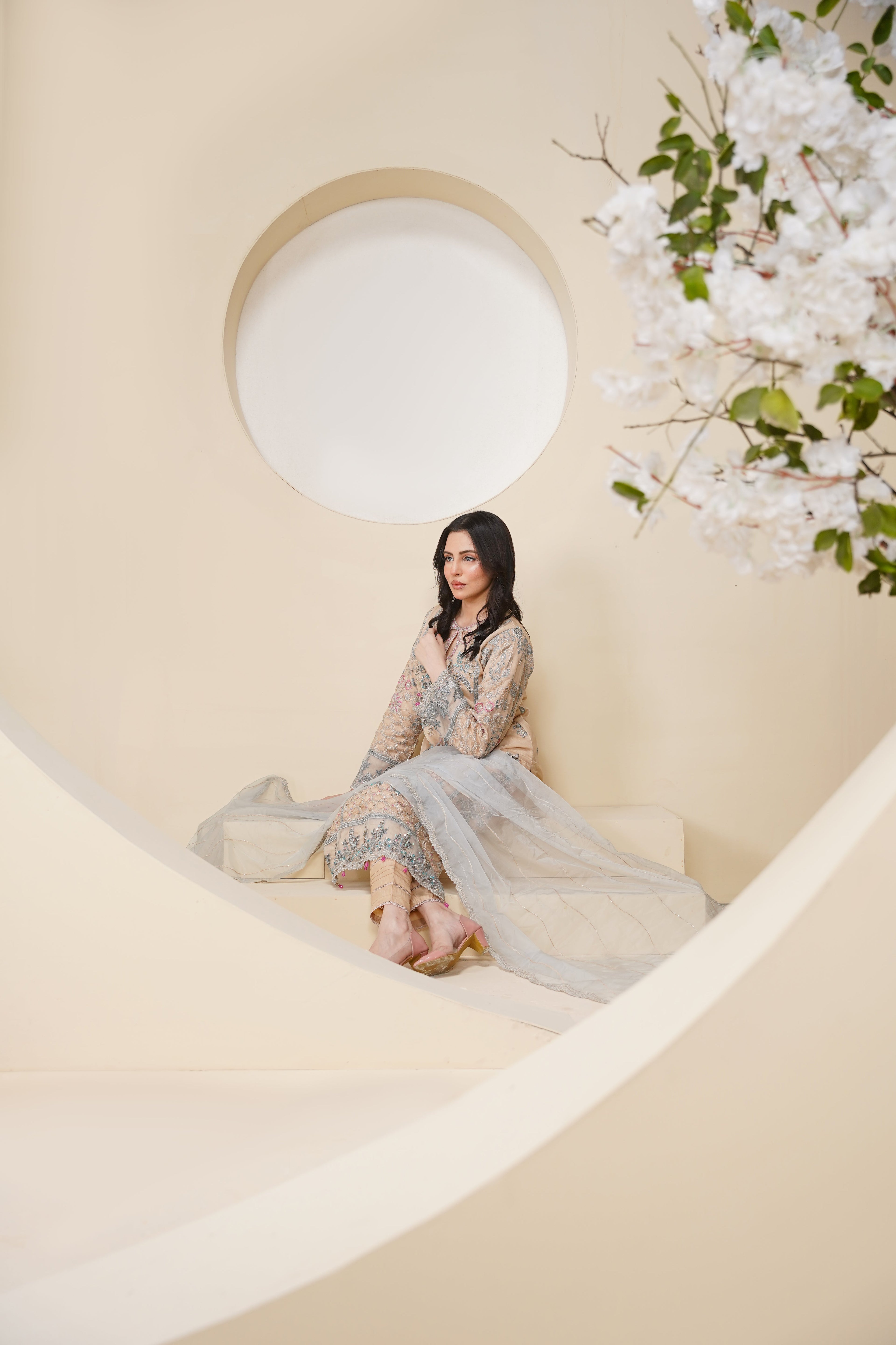 Tehwar - Luxury Organza Outfit - Festive Collection - Ready to Wear - V7 - D1 - Eid25 - 1